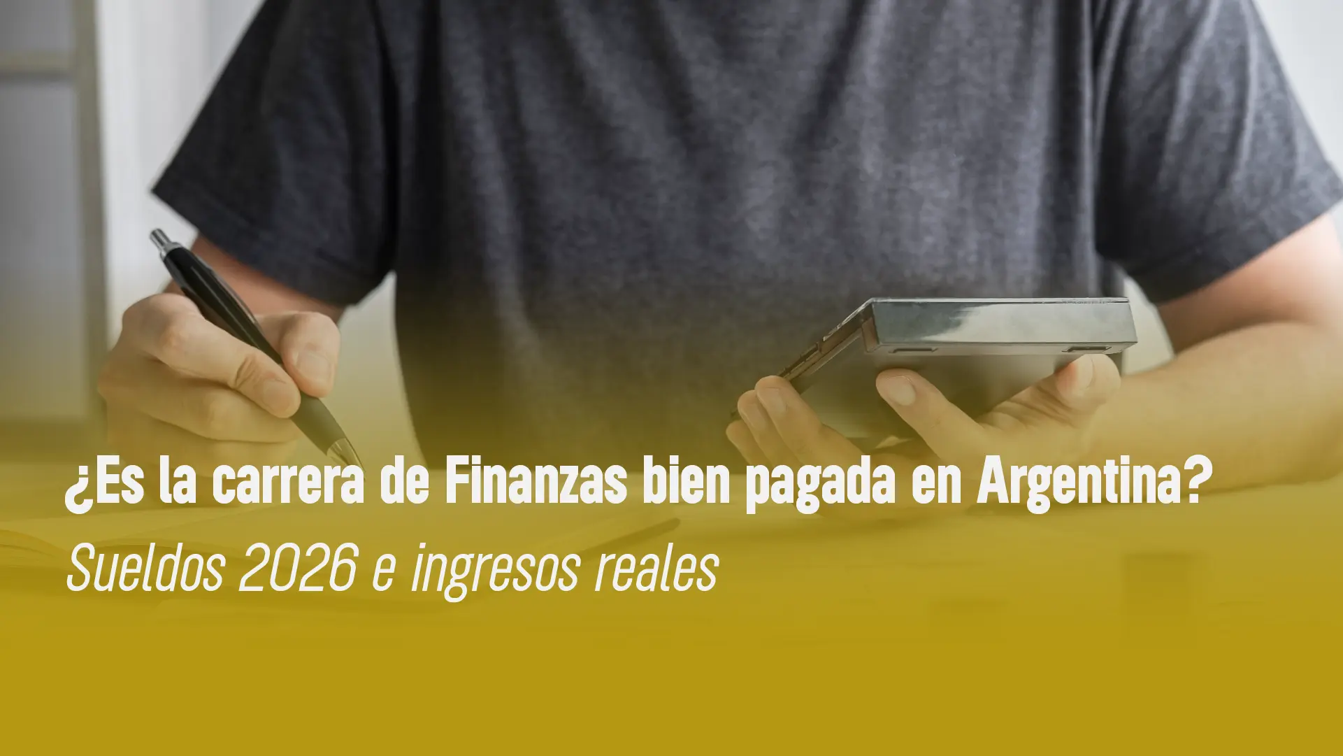 Finanzas es una carrera bien pagada